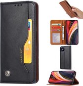 Voor iPhone 12 Pro Max Kneed Huidtextuur Horizontale Flip Leren Case met Fotolijst & Houder & Kaartsleuven & Portemonnee (Zwart)