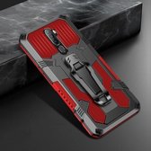 Voor Xiaomi Redmi Note 8 Pro Armor Warrior schokbestendige pc + TPU beschermhoes (rood)