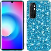 Voor Xiaomi Note 10 Lite Glitter poeder schokbestendig TPU beschermhoes (blauw)