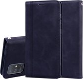 Voor Samsung Galaxy A71 Frosted Business Magnetische Horizontale Flip PU lederen tas met houder & kaartsleuf & lanyard (zwart)
