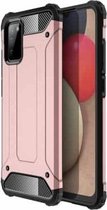 Voor Samsung Galaxy A02s (Europese versie) Magic Armor TPU + pc-combinatiebehuizing (roségoud)