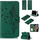 Veerpatroon Litchi Texture Horizontale Flip Leren Case met Portemonnee & Houder & Kaartsleuven voor iPhone 7 Plus / 8 Plus (Groen)