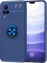 Voor vivo S9 metalen ringhouder 360 graden roterende TPU-hoes (blauw + blauw)