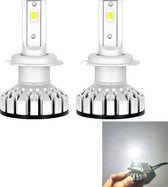 2 STKS R8 H7 30W 3500lm 6000K IP65 Lampes de phare LED de voiture étanche COB 2, 9-36 V DC ( lumière Wit )