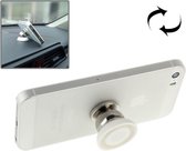 Magneet 360 graden draaiende Mini Car Mount metalen houder Kit, voor iPhone, Galaxy, Huawei, Xiaomi, Lenovo, Sony, LG, HTC en andere smartphones (wit)