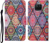 Voor Xiaomi Mi 10T Lite Gekleurde Tekening Patroon Horizontale Flip Leren Case met Houder & Kaartsleuven & Portemonnee & Lanyard (Ruit Totem)