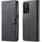 Voor Geschikt voor Xiaomi Redmi Note 10 / Note 10S LC.IMEEKE Kalftextuur Horizontale flip lederen tas met houder & kaartsleuven & portemonnee (zwart)