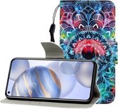 Voor Huawei Honor 30 Gekleurde Tekening Horizontale Flip Leren Case met Houder & Kaartsleuf & Portemonnee (Mandala)