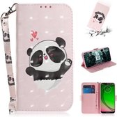 3D Schilderen Patroon Gekleurde Tekening Horizontale Flip Leren Case met Houder & Kaartsleuven & Portemonnee Voor Motorola Moto G7 Play (Love Bear)