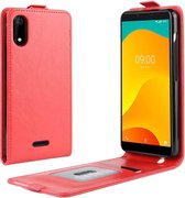 Crazy Horse verticale flip lederen beschermhoes voor Wiko Sunny 4 Plus (rood)