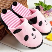 Panda Home Indoor Floor Slip dames katoenen pantoffels, maat: 38-39 (geschikt voor 37-38) (roze)
