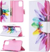 Voor Xiaomi Redmi Note 10 4G / Note 10s Gekleurde Tekening Patroon Horizontale Flip Leren Case met Houder & Kaartsleuven & Portemonnee (Zonnebloem)