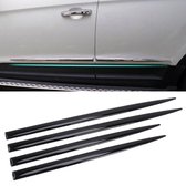 4 stks auto auto deur zijrand metalen anti-kras body guard bescherming strip sticker (zwart)