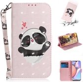 Voor Galaxy A10s 3D Gekleurde Tekening Horizontale Flip Leren Case met Houder & Kaartsleuf & Portemonnee & Lanyard (Love Bear)