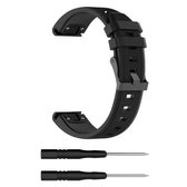 Voor Garmin Fenix5 (22 mm) siliconen vervangende polsband horlogeband (zwart)