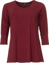 Zazou-t-shirt-amy-driekwart-mouw-bamboe-bordeaux