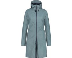 agu SEQ Regenjas Dames Waterdicht - Staal Blauw - Waterkolom 5.000 mm - Om te ritsen tot poncho - Ventilatiepaneel op de rug