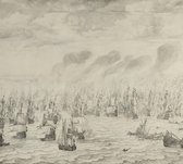 De zeeslag bij Terheide, Willem van de Velde - Fotobehang (in banen) - 350 x 260 cm