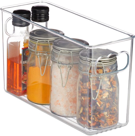 organisateur de koelkast relaxdays étroit - récipient de rangement de cuisine - récipient pour koelkast - légumes