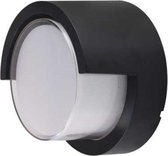 LED Wandlamp rond zwart 15W - 3000K Warm wit