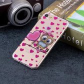 Love Owl Pattern Soft TPU Case voor iPhone SE 2020 & 8 & 7