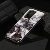 Voor Huawei P40 Marble Pattern Soft TPU beschermhoes (zwart wit)