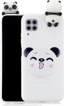 Voor Huawei P40 Lite Schokbestendig Gekleurd Geschilderd Liggend Cartoon TPU Beschermhoes (Smiley Panda)