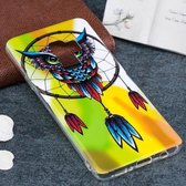 Voor Galaxy S9 + Noctilucent Windbell Owl Pattern TPU Soft Back Case Beschermhoes