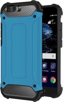 Voor Huawei P10 Tough Armor TPU + PC combinatiehoes (blauw)
