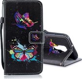 Voor Huawei Nova 5i Pro Horizontale lederen flip case met houder & kaartsleuven & portemonnee (kleur vlinder)