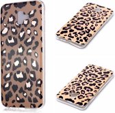 Voor Galaxy J6 + Plating Marble Pattern Soft TPU beschermhoes (Leopard)