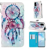 Voor Galaxy S20 + 3D Schilderen Horizontale Flip Leren Case met Houder & Kaartsleuf & Portemonnee & Lanyard (Color Drop Windgong)