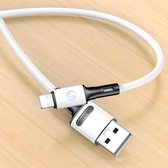 USAMS US-SJ434 U52 2A 8-pins naar USB-datakabel, kabellengte: 1m (wit)