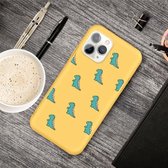 Voor iPhone 11 Pro Max Cartoon Animal Pattern Shockproof TPU beschermhoes (gele dinosaurussen)