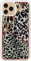 Voor iPhone 11 Pro Marble Series Stars Powder Dropping Epoxy TPU beschermhoes (Leopard Plaid)