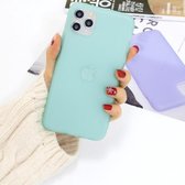 Voor iPhone 11 Pro 1,5 mm vloeibare emulsie doorschijnende TPU-hoes (mintgroen)