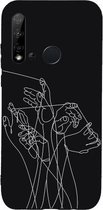Voor Huawei Nova 5i Geschilderd patroon Zachte TPU beschermhoes (vijf handen)