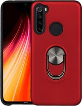 Voor Xiaomi Redmi Note 8T 360 roterende multifunctionele stent PC + TPU-hoes met magnetische onzichtbare houder (rood)