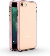 Voor iPhone 8 & 7 TPU tweekleurige schokbestendige beschermhoes (roze)