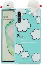 Voor Galaxy Note 10+ schokbestendige Cartoon TPU beschermhoes (wolken)
