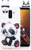 Voor Galaxy A6 + (2018) schokbestendig Cartoon TPU beschermhoes (Panda)