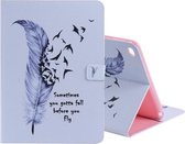 Voor iPad 5 & 6 Gekleurd tekeningpatroon Horizontaal Flip PU-lederen hoes met houder & kaartsleuven & portemonnee & slaap- / wekfunctie (veer)