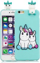 Voor iPhone 6 Plus & 6s Plus 3D Cartoon patroon schokbestendig TPU beschermhoes (paar eenhoorn)