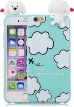 Voor iPhone 6 Plus schokbestendig Cartoon TPU beschermhoes (wolken)