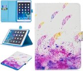 Voor iPad Mini 5/4/3/2/1 Stiksels Horizontale Flip Leren Case met Houder & Kaartsleuven & Slaap / Wekfunctie (Waterverfveren)