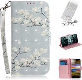 3D Schilderen Patroon Gekleurde Tekening Horizontale Flip Leren Case met Houder & Kaartsleuven & Portemonnee Voor Sony Xperia L3 (Mognolia)