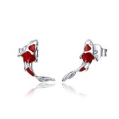 Koi Karper oorbellen - 925 Zilver - oorknopjes