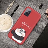 Voor Galaxy A51 Cartoon dier patroon schokbestendig TPU beschermhoes (rode panda)