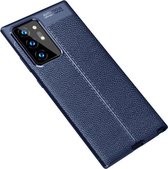 Voor Samsung Galaxy Note20 Ultra Litchi Texture TPU schokbestendig hoesje (marineblauw)