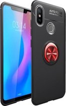 Schokbestendig TPU-hoesje voor Huawei Honor 8C, met houder (zwart rood)